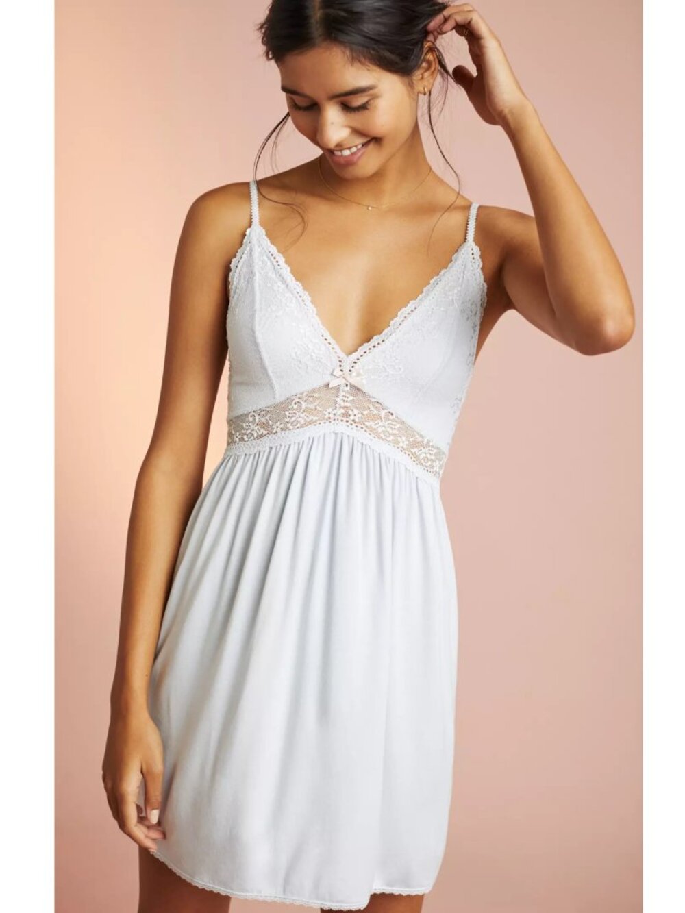 Eberjey Colette Chemise Sky Blue L $128